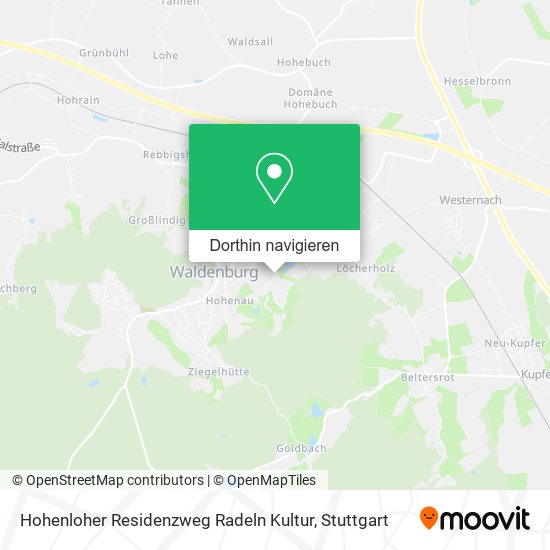 Hohenloher Residenzweg Radeln Kultur Karte
