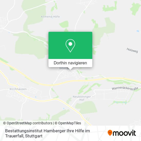 Bestattungsinstitut Hamberger Ihre Hilfe im Trauerfall Karte