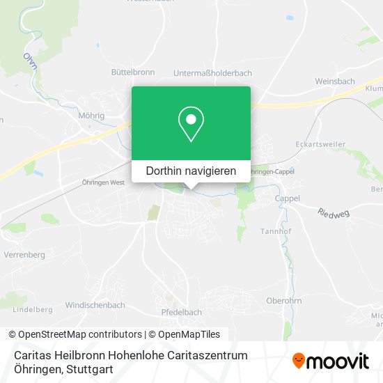Caritas Heilbronn Hohenlohe Caritaszentrum Öhringen Karte