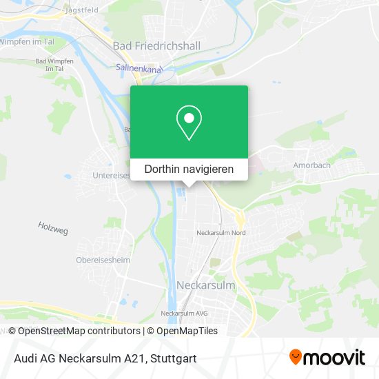 Audi AG Neckarsulm A21 Karte