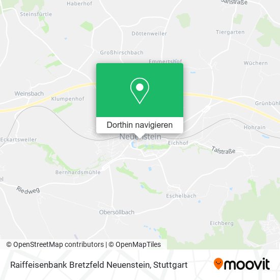 Raiffeisenbank Bretzfeld Neuenstein Karte
