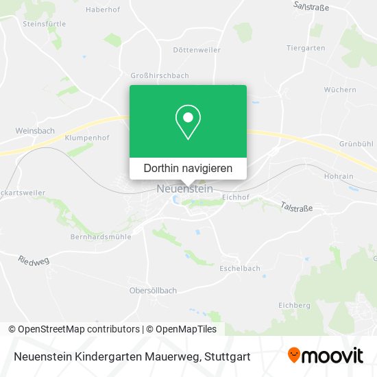 Neuenstein Kindergarten Mauerweg Karte