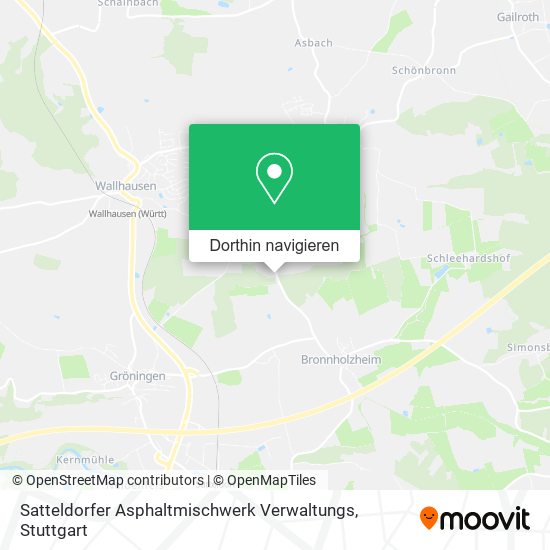 Satteldorfer Asphaltmischwerk Verwaltungs Karte