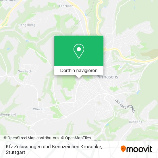 Kfz Zulassungen und Kennzeichen Kroschke Karte