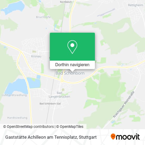 Gaststätte Achilleon am Tennisplatz Karte