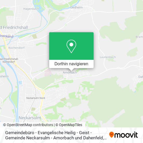 Gemeindebüro - Evangelische Heilig - Geist - Gemeinde Neckarsulm - Amorbach und Dahenfeld Karte