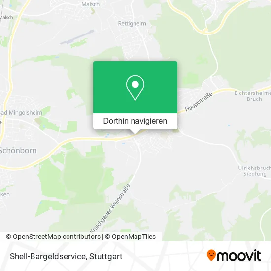 Shell-Bargeldservice Karte