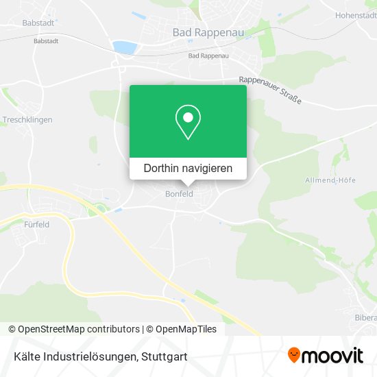 Kälte Industrielösungen Karte