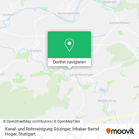 Kanal- und Rohrreinigung Gözinger, Inhaber Bernd Hoger Karte