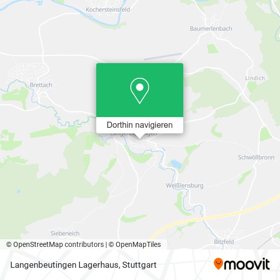 Langenbeutingen Lagerhaus Karte