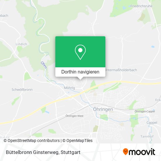 Büttelbronn Ginsterweg Karte
