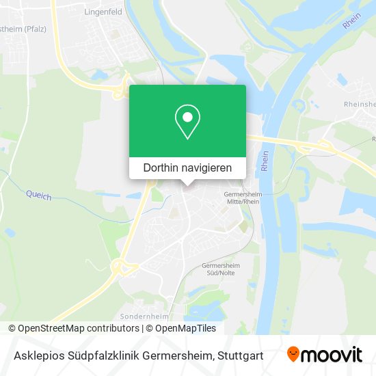 Asklepios Südpfalzklinik Germersheim Karte