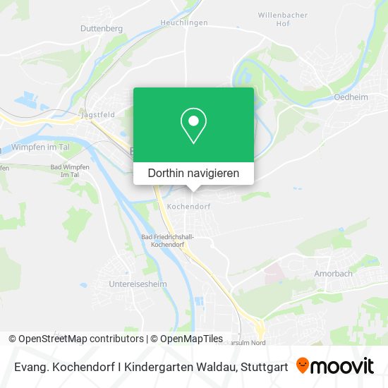 Evang. Kochendorf I Kindergarten Waldau Karte