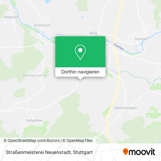 Straßenmeisterei Neuenstadt Karte