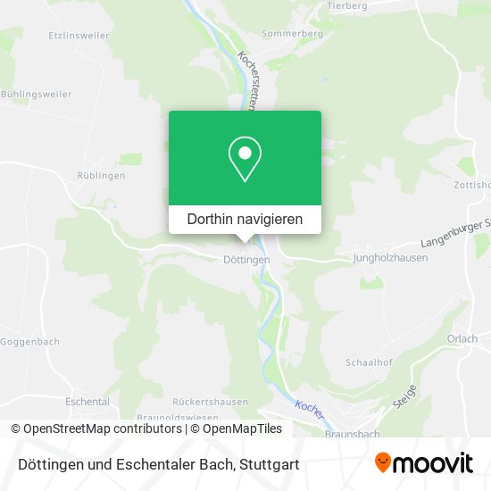 Döttingen und Eschentaler Bach Karte