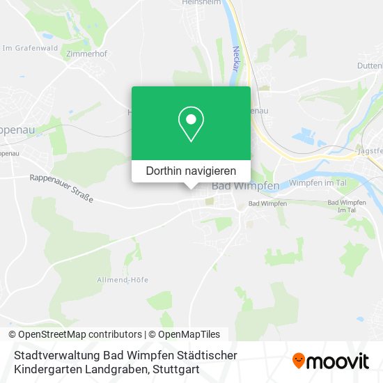Stadtverwaltung Bad Wimpfen Städtischer Kindergarten Landgraben Karte