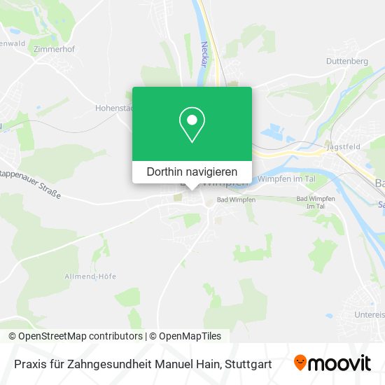 Praxis für Zahngesundheit Manuel Hain Karte