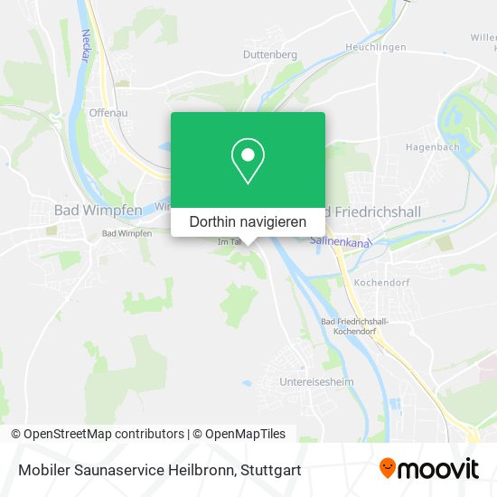 Mobiler Saunaservice Heilbronn Karte