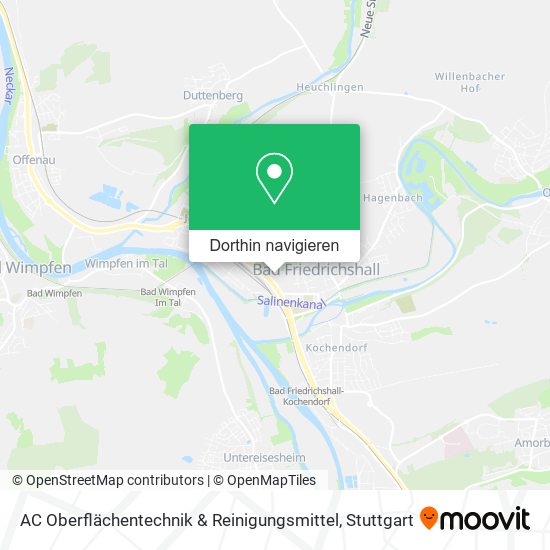 AC Oberflächentechnik & Reinigungsmittel Karte