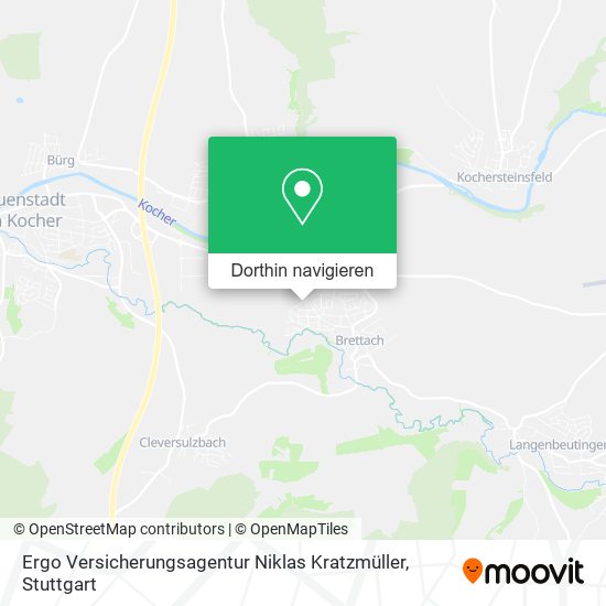 Ergo Versicherungsagentur Niklas Kratzmüller Karte
