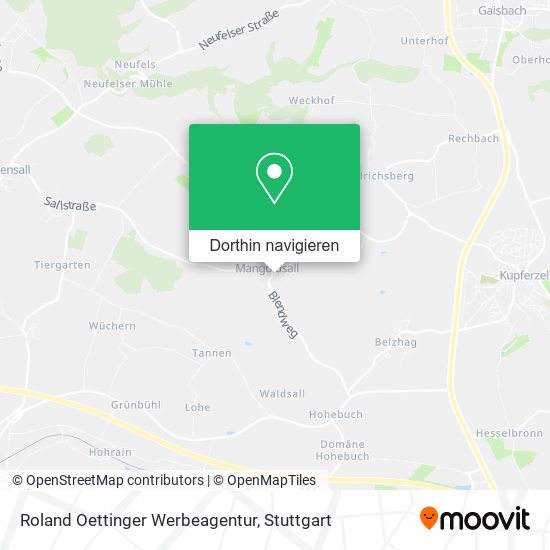 Roland Oettinger Werbeagentur Karte