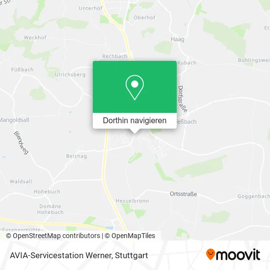 AVIA-Servicestation Werner Karte
