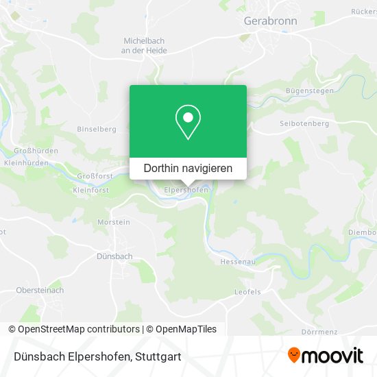 Dünsbach Elpershofen Karte