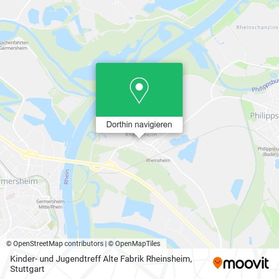 Kinder- und Jugendtreff Alte Fabrik Rheinsheim Karte