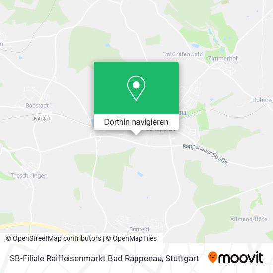 SB-Filiale Raiffeisenmarkt Bad Rappenau Karte