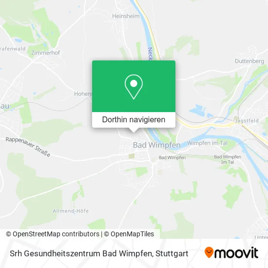 Srh Gesundheitszentrum Bad Wimpfen Karte