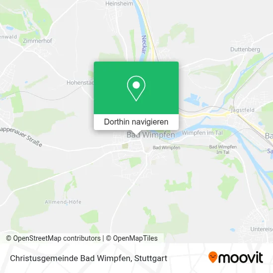 Christusgemeinde Bad Wimpfen Karte