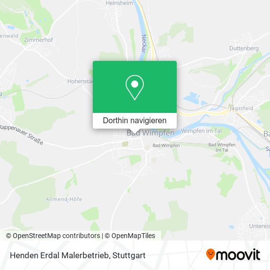 Henden Erdal Malerbetrieb Karte