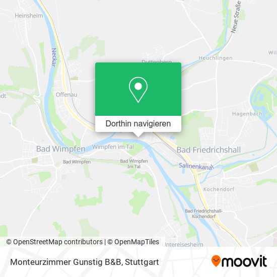 Monteurzimmer Gunstig B&B Karte