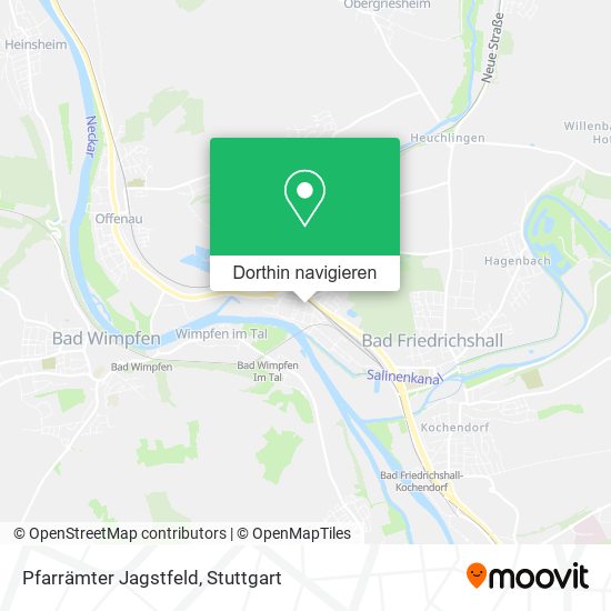 Pfarrämter Jagstfeld Karte
