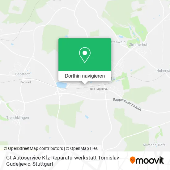 Gt Autoservice Kfz-Reparaturwerkstatt Tomislav Gudeljevic Karte