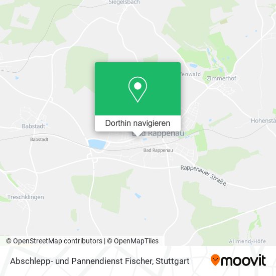 Abschlepp- und Pannendienst Fischer Karte
