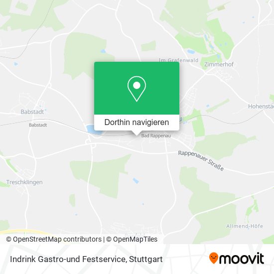Indrink Gastro-und Festservice Karte