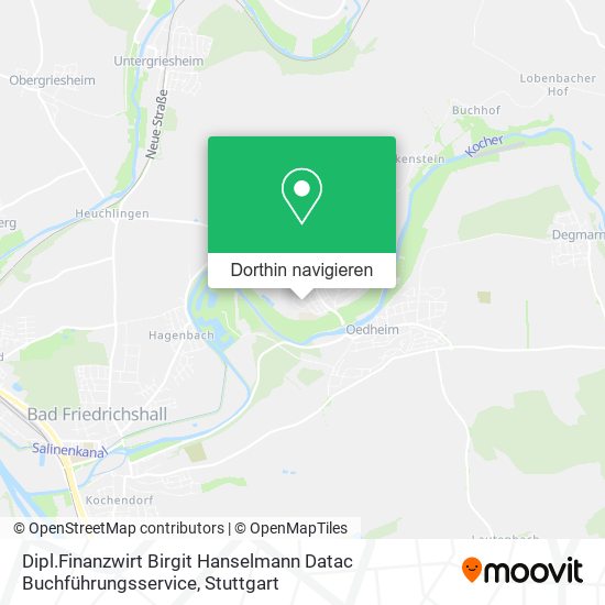 Dipl.Finanzwirt Birgit Hanselmann Datac Buchführungsservice Karte