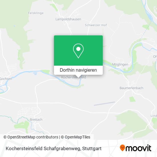Kochersteinsfeld Schafgrabenweg Karte