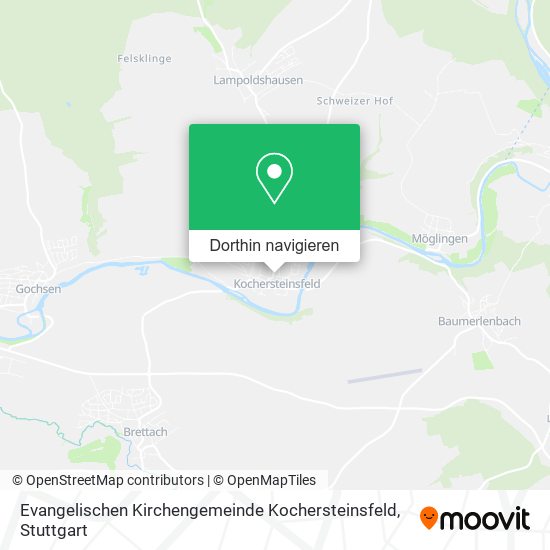 Evangelischen Kirchengemeinde Kochersteinsfeld Karte