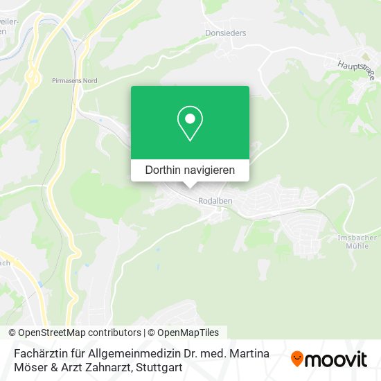 Fachärztin für Allgemeinmedizin Dr. med. Martina Möser & Arzt Zahnarzt Karte