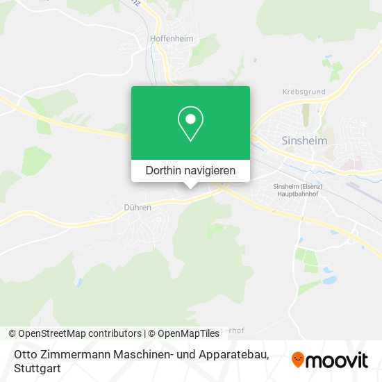 Otto Zimmermann Maschinen- und Apparatebau Karte