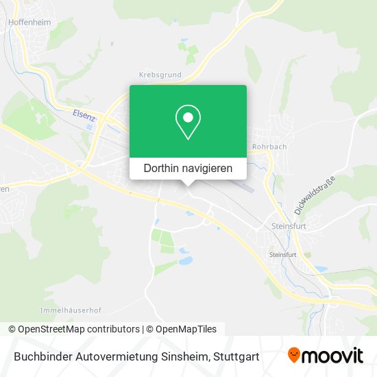 Buchbinder Autovermietung Sinsheim Karte