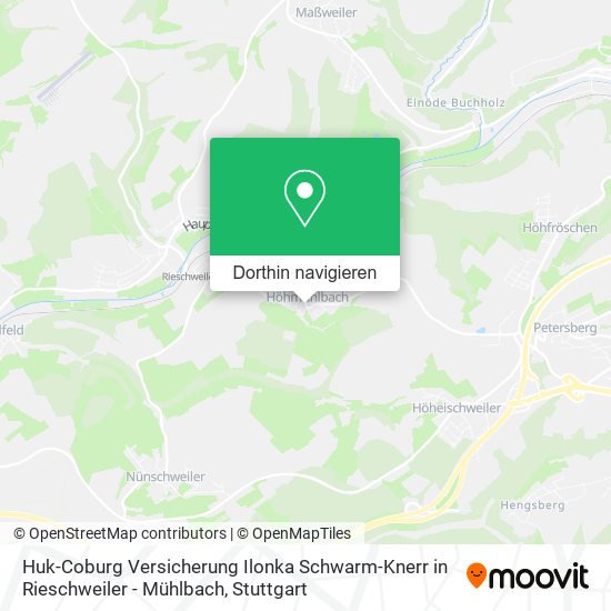 Huk-Coburg Versicherung Ilonka Schwarm-Knerr in Rieschweiler - Mühlbach Karte