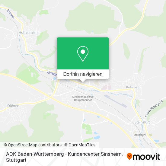 AOK Baden-Württemberg - Kundencenter Sinsheim Karte