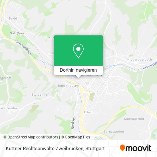 Küttner Rechtsanwälte Zweibrücken Karte