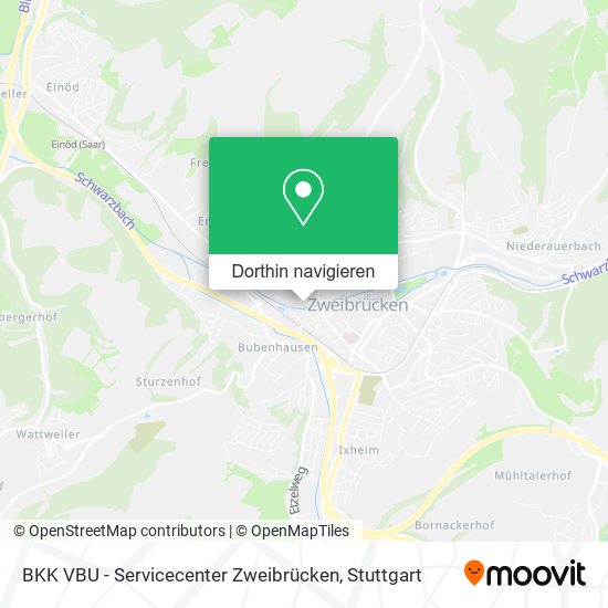 BKK VBU - Servicecenter Zweibrücken Karte