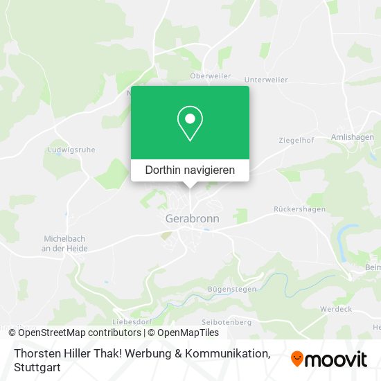 Thorsten Hiller Thak! Werbung & Kommunikation Karte