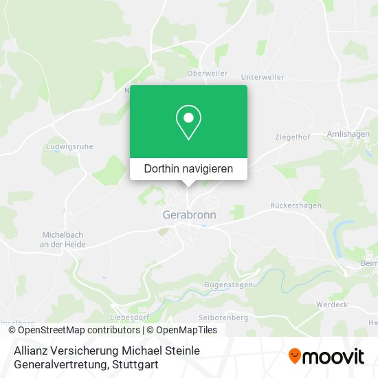 Allianz Versicherung Michael Steinle Generalvertretung Karte