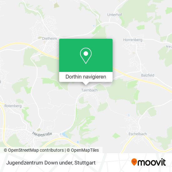 Jugendzentrum Down under Karte